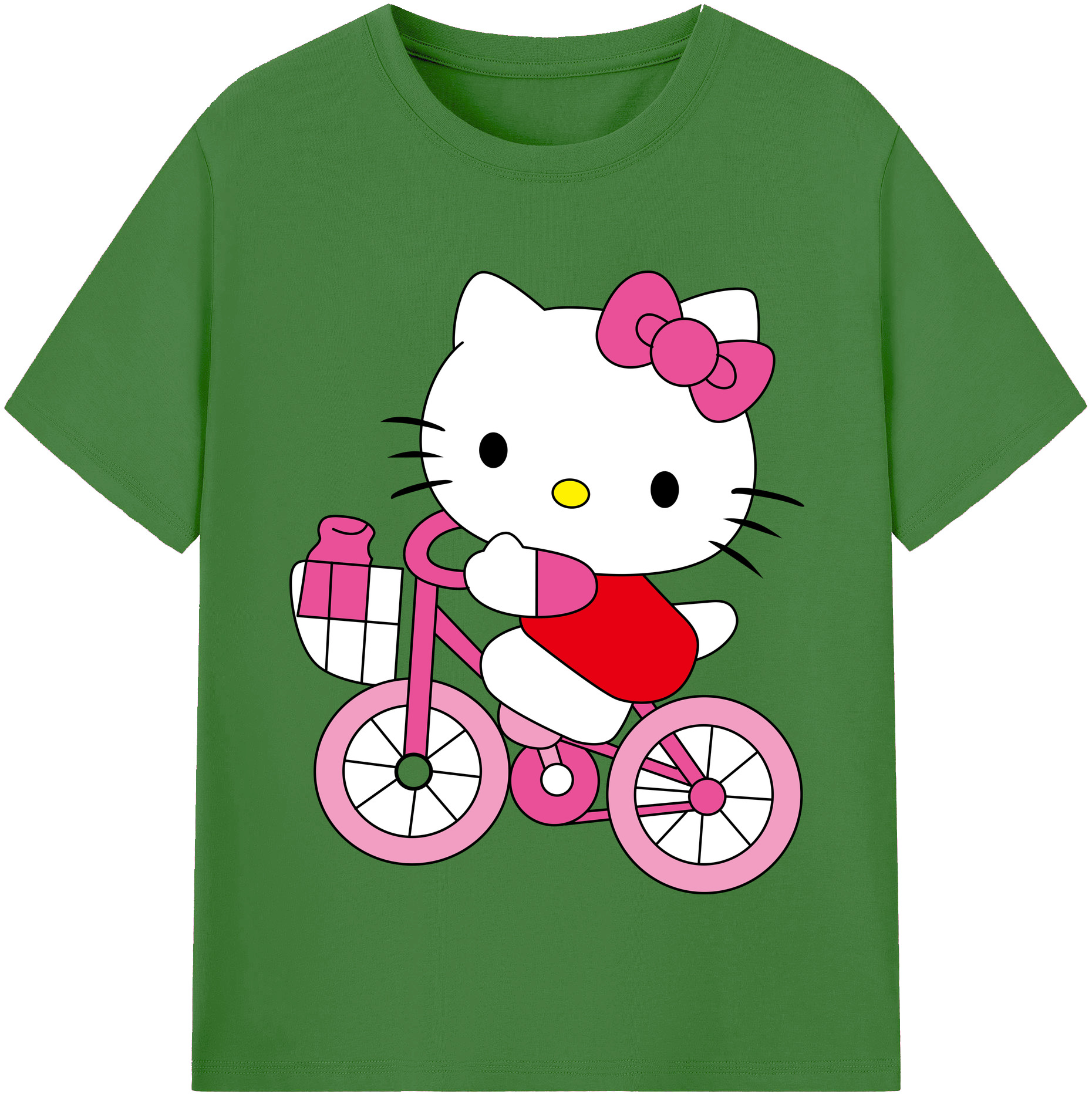 （画像用） Hello Kitty ハローキティ レディースカジュアルプリントTシャツ（綿100％）